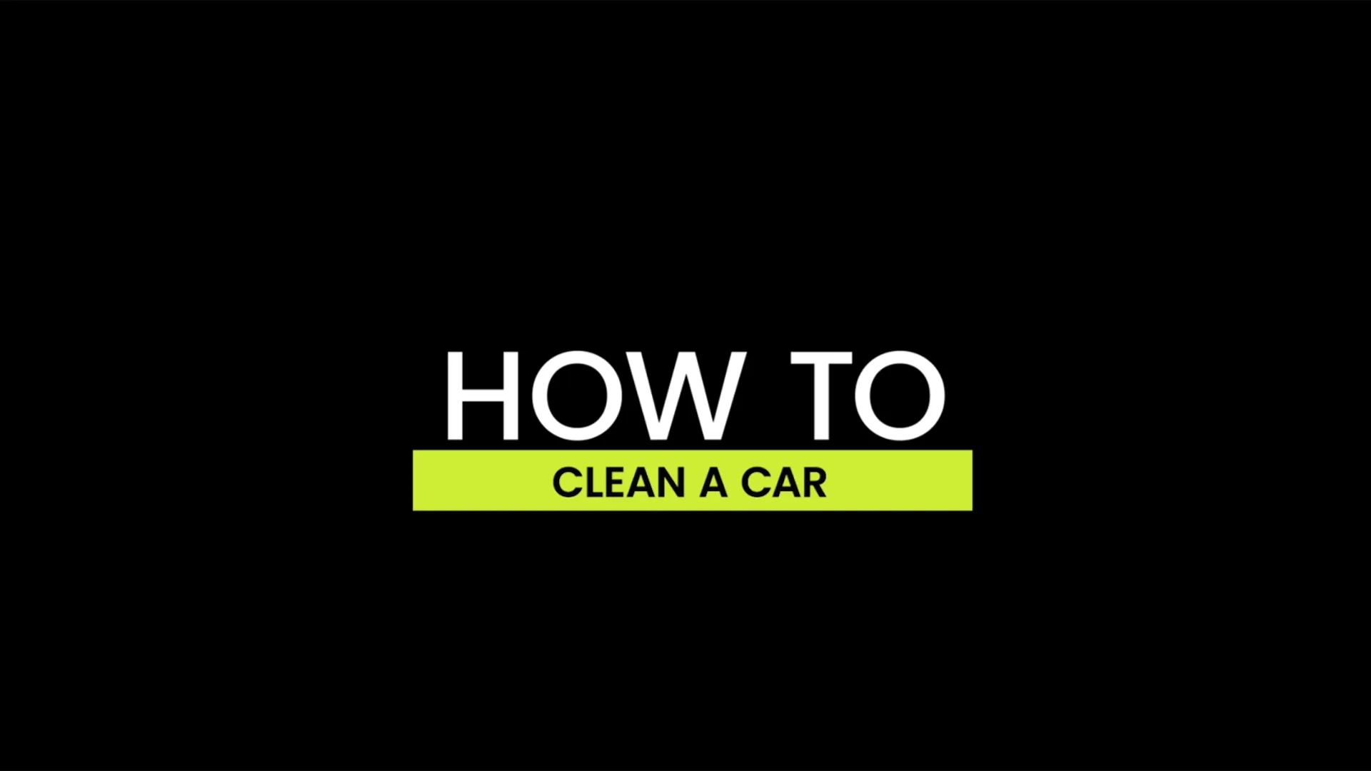How to clean a car